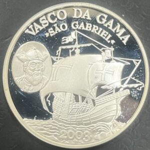 SOMALIA. AÑO 2003. 100 SCHILLINGS PLATA (925) VASCO DE GAMA. PESO 28 GR
