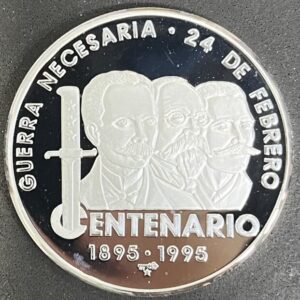 CUBA. AÑO 1993. 10 PESOS PLATA (999)  "BOLIVAR  Y MARTI " PESO 31,10 GR