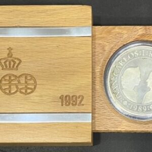 ESPAÑA , AÑO 1989 , SERIE I 2000 PTAS PLATA (925) , PESO 27GR