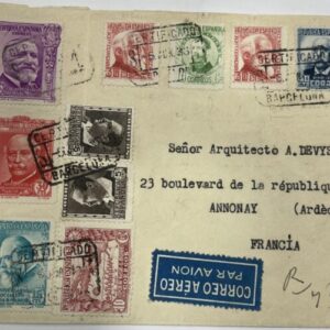 BARCELONA A FRANCIA (ANNONAY).  AÑO 1936