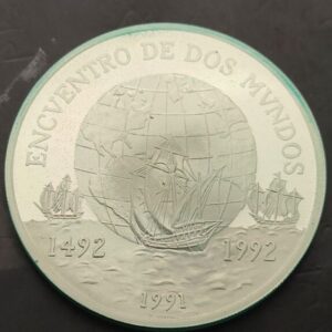 CHILE.AÑO 1991. 10.000 PESOS PLATA I SERIE IBEROAMERICANA. PESO 27 GR
