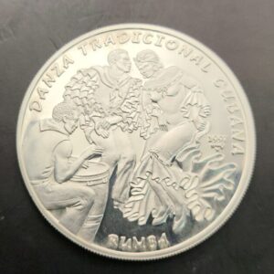 CUBA. AÑO 1997 10 PESOS PLATA (925) " III SERIE IBEROAMERICANA DNZAS Y TRAJES TIPICOS "PESO 27 GR