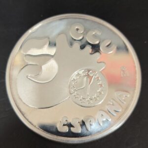 AÑO 1991.  5 ECU PLATA (925) " AVERROES ". PESO 33,62 GR