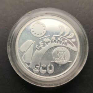 AÑO 1992. 1 ECU PLATA (925) " MADRID CAPITAL EUROPEA DE LA CULTURA ". PESO 6,72 GR