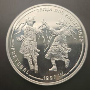 PORTUGAL. AÑO 1997. 1.000 ESCUDOS PLATA (925 ) III SERIE IBEROAMERICANA, TRAJES Y DANZAS TIPICOS. PESO 27 GR